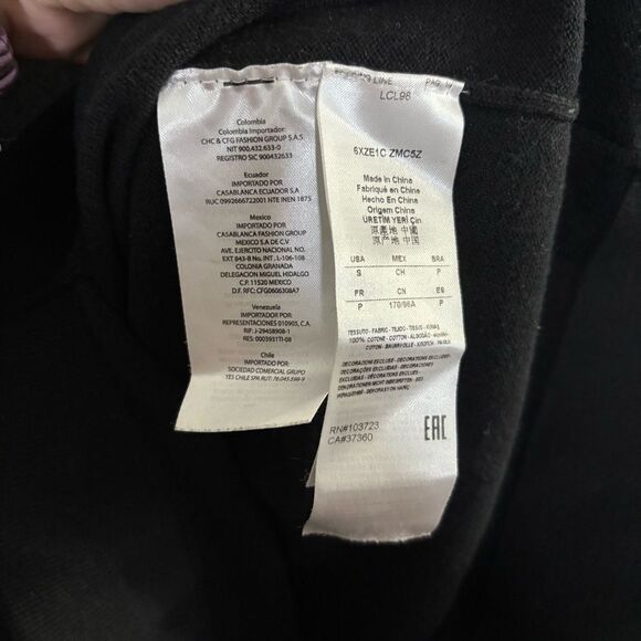 Armani Exchange Black Cotton Knit Full Zip Sweater hoodie - Picture 5 of 8